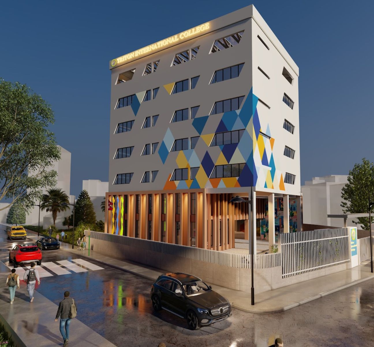 Modern College buildings